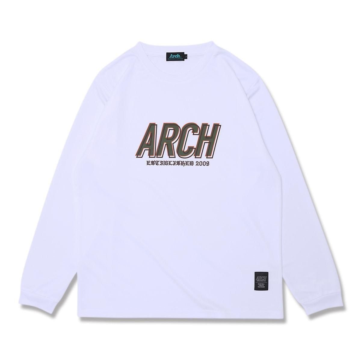 shade logo L/S tee [DRY]【white】 - Arch ☆ アーチ