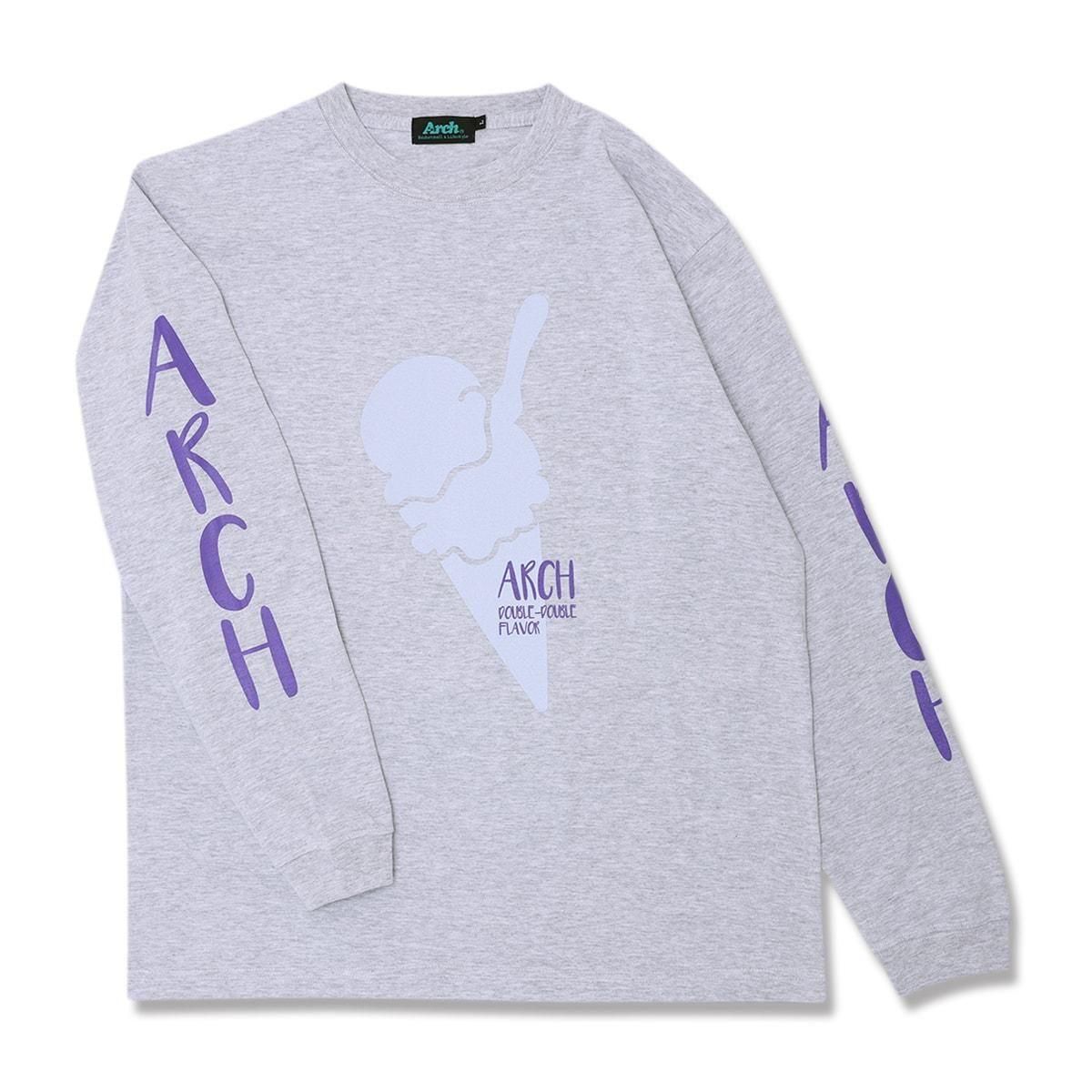 double ice cream L/S teeash gray