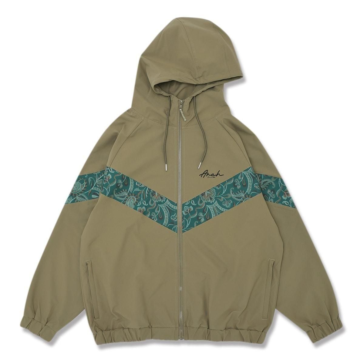gobelin fabric zip up jacket��olive��