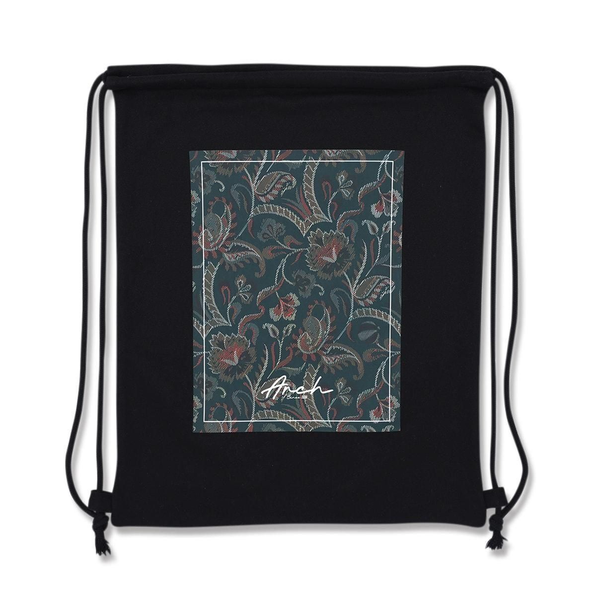 gobelin fabric sweat gym sack��black��