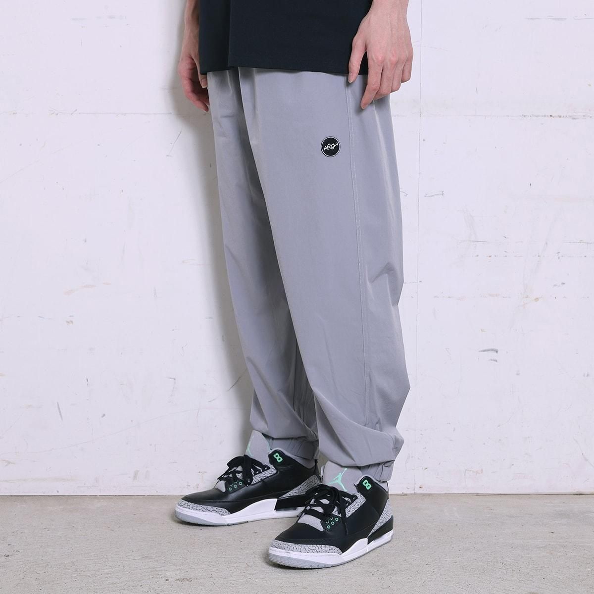 lettered logo flexible pants【gray】 - Arch ☆ アーチ