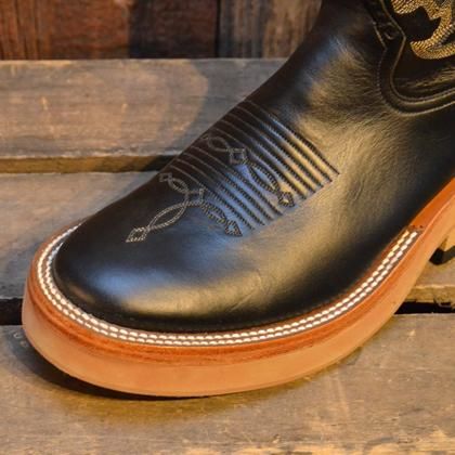 Rios of Mercedes Roper Boots 【HorseButt BLACK】[2077N