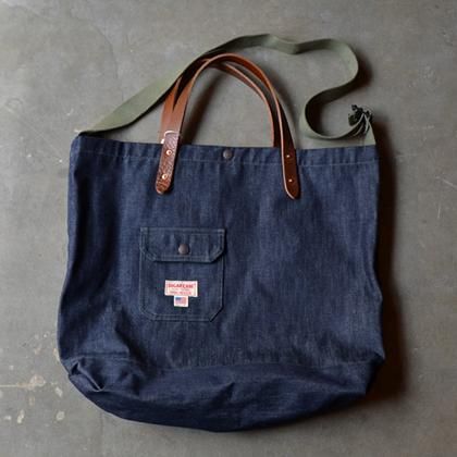 シュガーケーン　デニム トートバッグ シュガーケーン 12.5oz 琉球正藍染め手織デニムトートバッグ