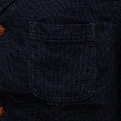 インディゴ刺し子テーラードジャケット[4412] - MUSHMANS ONLINE SHOP