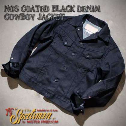 MFSC Made in U.S.A. NOS COATED BLACK DENIM COWBOY JACKET[SC14108