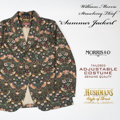 William Morris Strawberry Thief Summer Jacket[AJ-087MS] - MUSHMANS ONLINE  SHOP | アメカジ通販 マッシュマンズ オンラインショップ