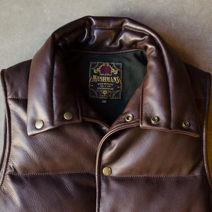 Lightning掲載!)【2018Model入荷しました】Utility Leather Down Vest