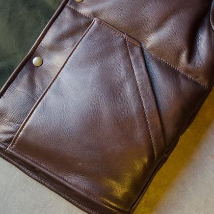 Lightning掲載!)【2018Model入荷しました】Utility Leather Down Vest