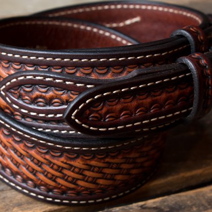 1-3/4 RANGER BELT 1“PRESS BASKET”BROWN ANTIQUE - MUSHMANS ONLINE SHOP |  アメカジ通販 マッシュマンズ オンラインショップ