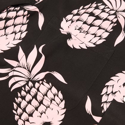 DUKE'S PINEAPPLES S/S RAYON ALOHA SHIRT