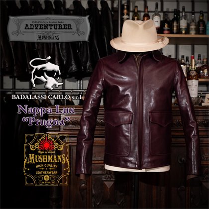 INDIANA Style Leather Jacket 【Adventurer/アドヴェンチュラー】 BADALASSI Nappa Lux  