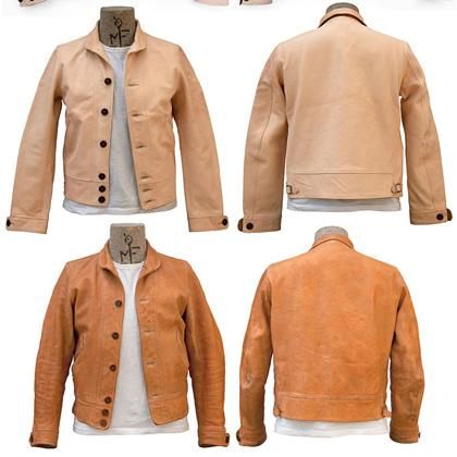 Made in USA COWHIDE LEATHER CAMPUS JACKET[SC80407]NATURAL - MUSHMANS ONLINE  SHOP | アメカジ通販 マッシュマンズ オンラインショップ