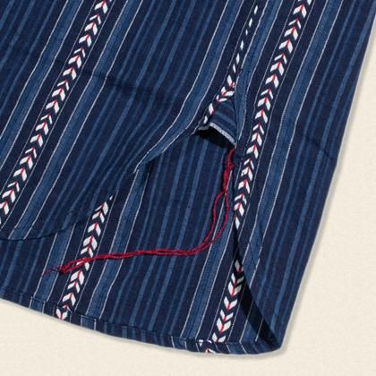 NATIVE AMERICAN INDIGO STRIPE WORK SHIRT[SC28648] - MUSHMANS