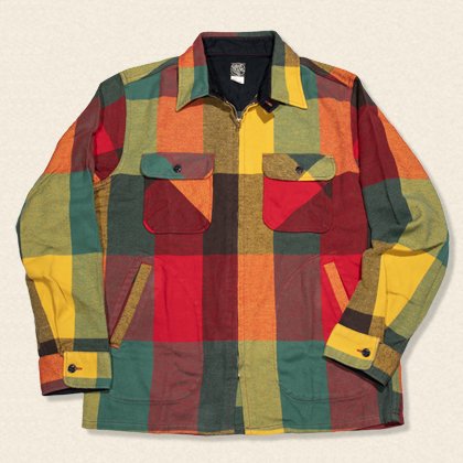 8.5oz. COLORFUL CHECK ZIP SHIRT[SC15009] - MUSHMANS ONLINE SHOP