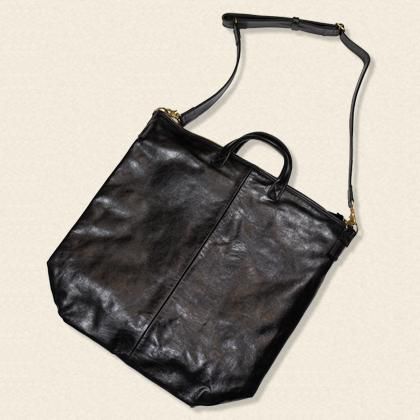 【10/10〜13限定値下】Firsthandブラックレザー ヘルメットバッグ 10/10〜13限定値下】Firsthandブラックレザー ヘルメットバッグ