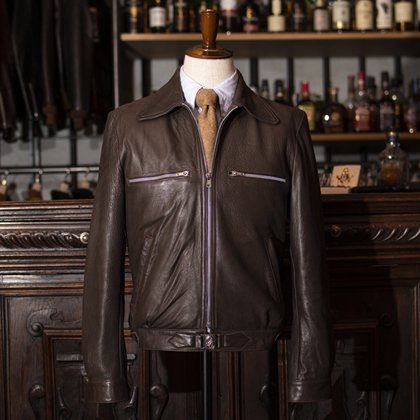 French Cyclist Leather Jacket 