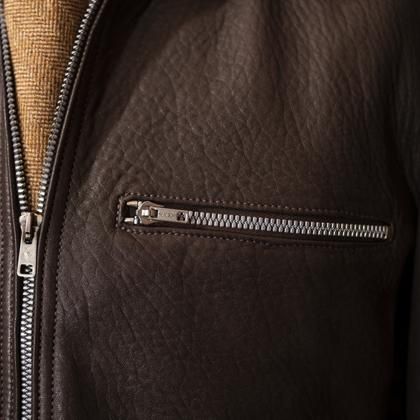 French Cyclist Leather Jacket 