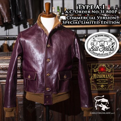 本日より販売開始！】TypeA-1 Gordon&Ferguson early model 13th Anniversary Model  BADALASSI Nappa Lux Prugna - MUSHMANS ONLINE SHOP | アメカジ通販 マッシュマンズ オンラインショップ