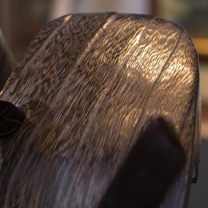 銀座やまと屋×MUSHMANS 男性用右近下駄 ヤキ/茶鼻緒 - MUSHMANS