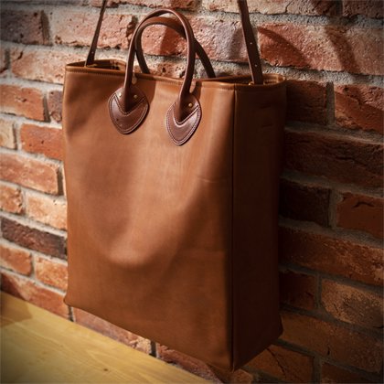 BAG46 OILED COW 2WAY BAG , LARGE BROWN / オイルドカウレザー バッグ 