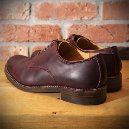 2100 CORDOVAN PLAIN TOE SHOES BURGUNDY コードバンプレーン