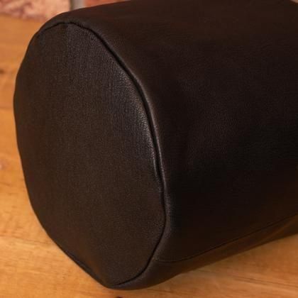 BAG70 GOAT LEATHER POUCH/ゴートレザー巾着ポーチ BLACK - MUSHMANS