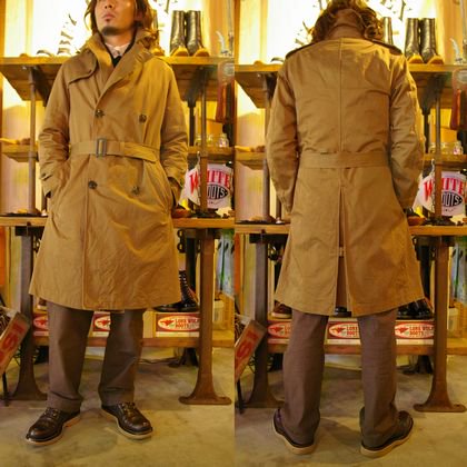 OFFICER'S TRENCH COAT[BR12269]KHAKI - MUSHMANS ONLINE SHOP 