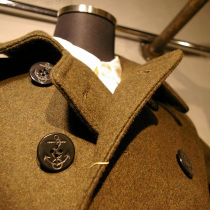 30oz.WOOL MELTON PEA COAT[UC12589]OLIVE - MUSHMANS ONLINE SHOP