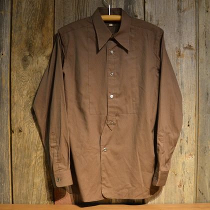 Long Point Collar Classic Shirts [AS-038] BROWN - MUSHMANS ONLINE SHOP
