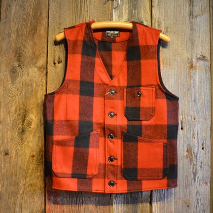Made in U.S.A. Wool Check Vest[SC12891]RED - MUSHMANS ONLINE SHOP ...