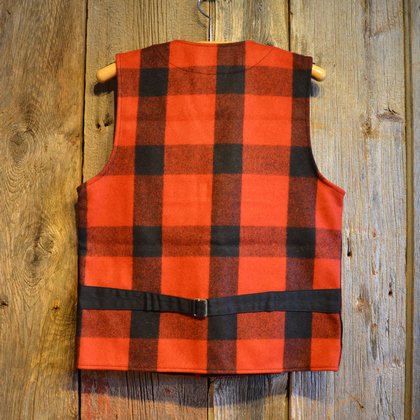 Made in U.S.A. Wool Check Vest[SC12891]RED - MUSHMANS ONLINE SHOP