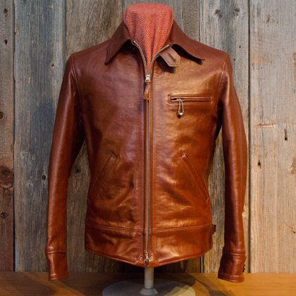 30's Horsehide Single Riders Jacket [RCL10013H] RED BROWN