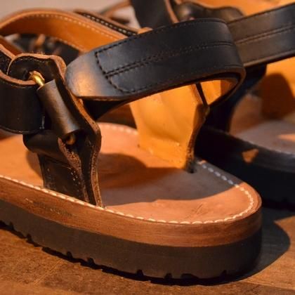 X HOLD SANDAL[TS-B04]BLACK - MUSHMANS ONLINE SHOP | アメカジ