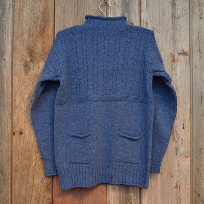 GUERNSEY SWEATER[8010040005]BLUE - MUSHMANS ONLINE SHOP | アメカジ