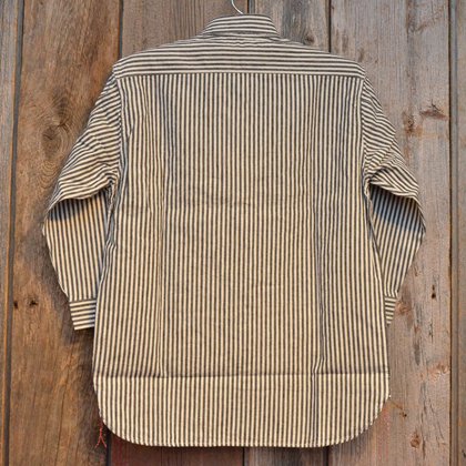リネン100%【confect】Linen Herringbone Stripe Shirt