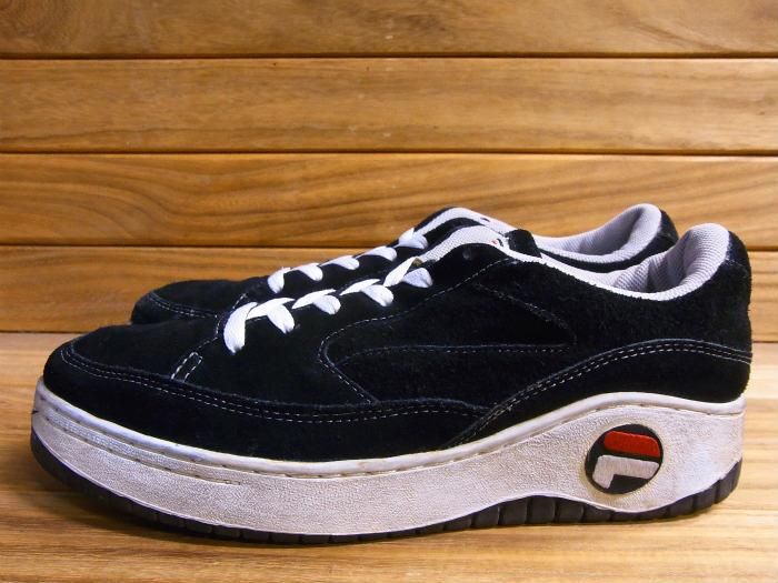 FILA,90s,スエードレザーシューズ,スケートシューズ,ブラック,黒