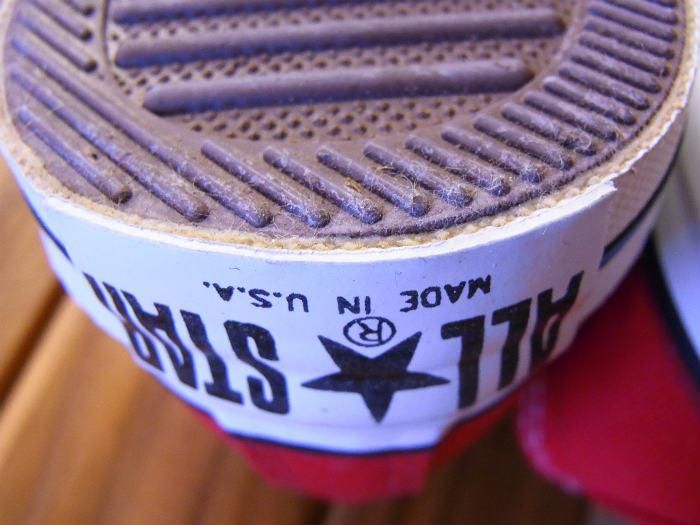 コンバース,90s,USA製,オールスター,OX,RED キャンバス,9.5インチ,箱