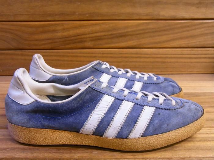 adidas,70s,MADE IN WEST GERMANY,GAZELLE,vintage,BLUE/WHITE,UK6,USED