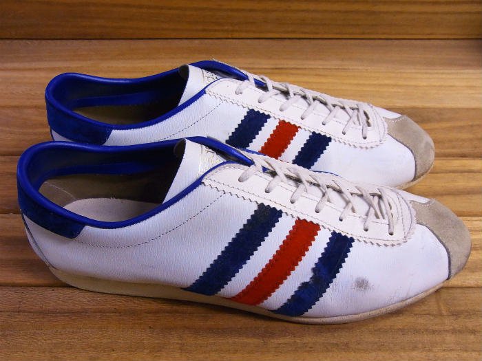 adidas,MADE IN FRANCE,70s,CADET,vintage,WHITE/BLUE/RED,USED,UK9