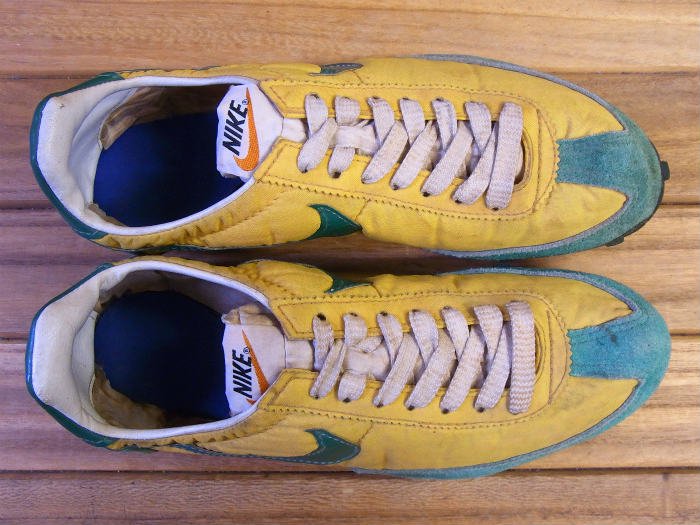 NIKE,70s,MADE IN JAPAN,OREGON WAFFLE,NYLON x SUEDE,GREEN/YELLOW