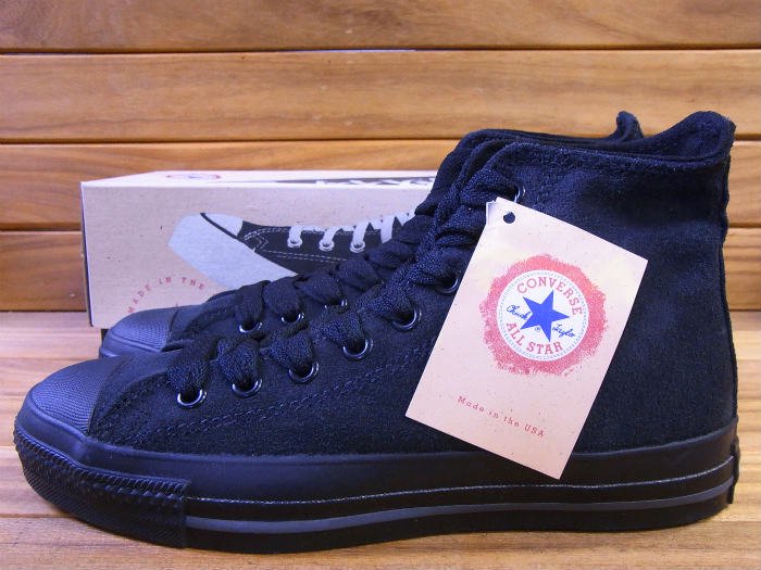 Converse,MADE IN USA,90s,ALL STAR,Hi,CHARCOAL GRAY MONO SUEDE,US7.5,DEAD  STOCK!!
