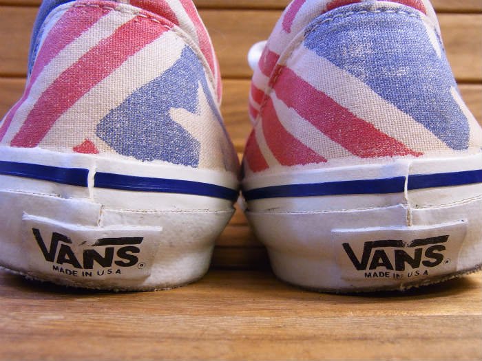 VANS,80s,MADE IN USA,ERA,USA FLAG,CANVAS,US11.5,USED