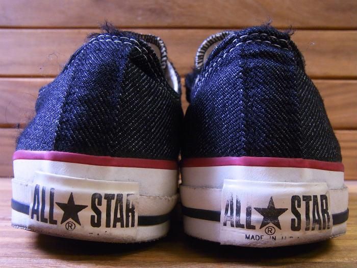 Converse,90s,MADE IN USA,ALL STAR,OX,BLACK DENIM,V-3,US8.5,USED Converse,90s,MADE IN USA,ALL STAR,OX,BLACK DENIM,V-3,US8.5,USED