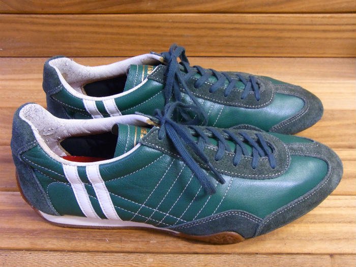 PATRICK,90s,MADE IN JAPAN, JET , GREEN,LEATHER,42,USED