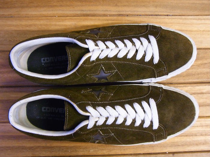 Converse,90s,MADE IN USA,ONE STAR,OX,vintage,GREEN,SUEDE,US10,USED