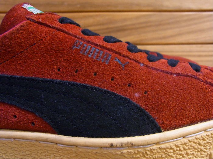 PUMA,70s, MADE IN YUGOSLAVIA , SUEDE CLYDE,SUEDE LEATHER,RED/BLACK 