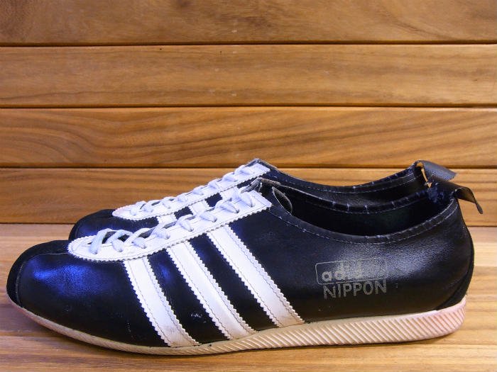 adidas,60s,MADE IN WESTERN GERMANY,NIPPON,LEATHER,BLACK/WHITE,UK11 