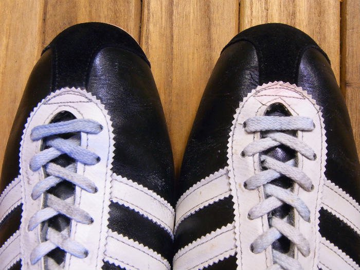 adidas,60s,MADE IN WESTERN GERMANY,NIPPON,LEATHER,BLACK/WHITE,UK11 
