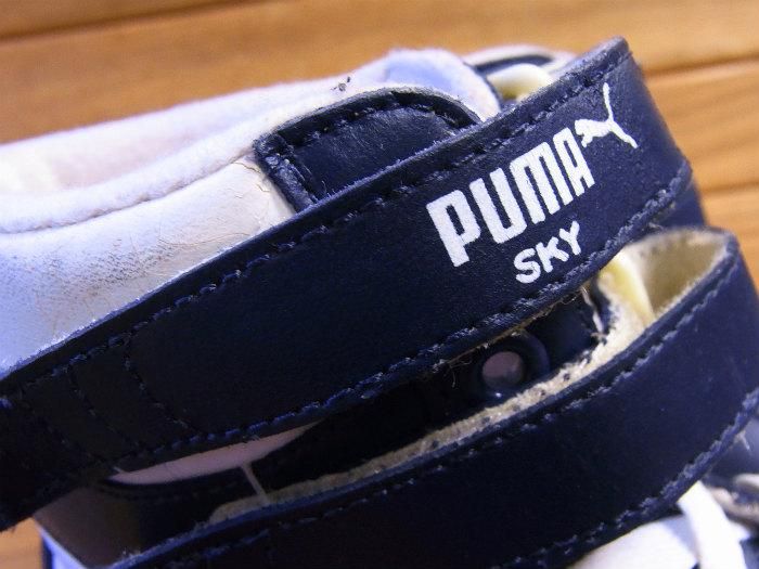PUMA,90s,MADE IN CHINA,SKY,NAVY/WHITE,US8, USED