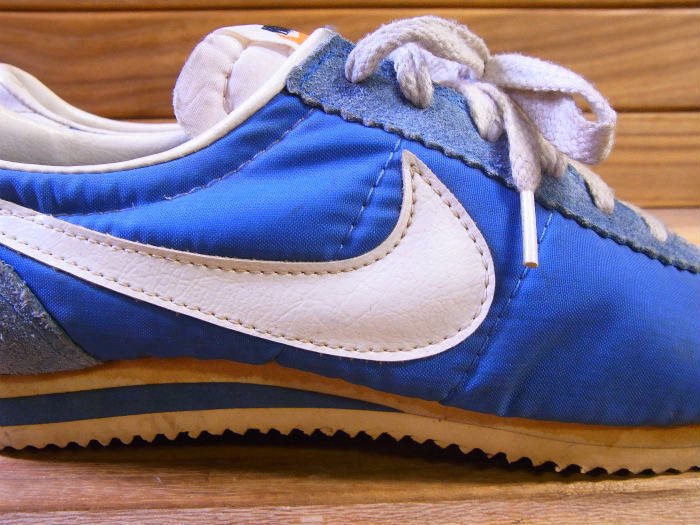 NIKE,70s80s,MADE IN TAIWAN,NYLON CORTEZ,vintage,BLUE,US8.5,USED